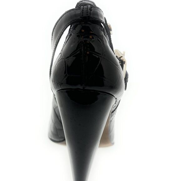 Store Return Excellent Condition Gianfranco Ferre Black Leather Pumps Size 9 - Picture 5 of 5